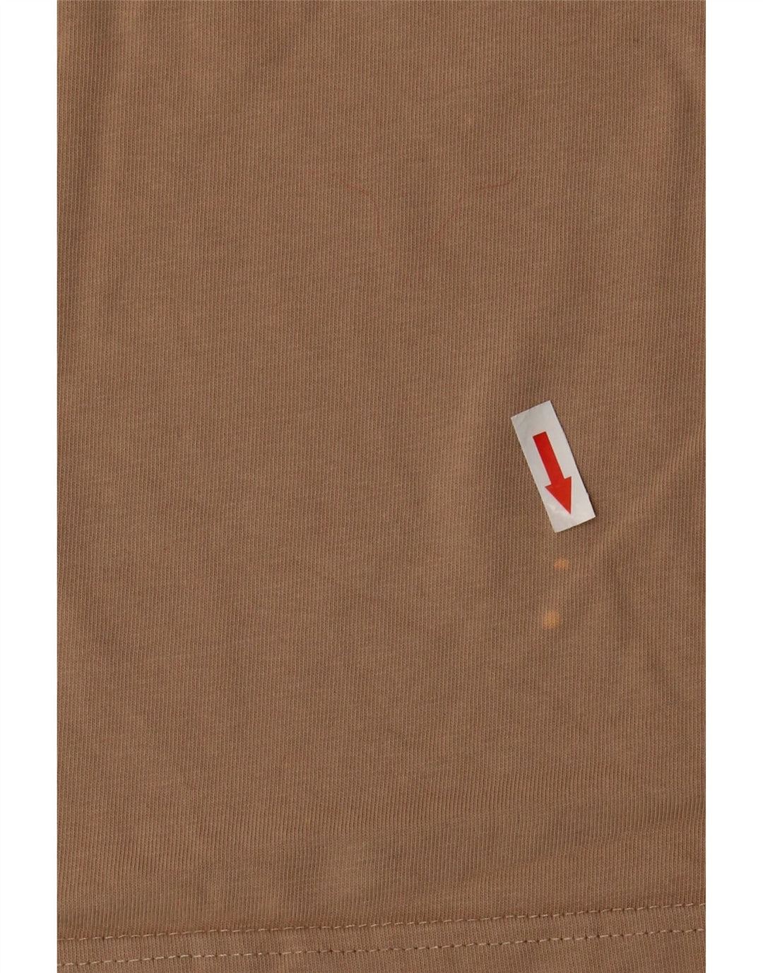 Nike Womens Crop T-Shirt Top UK 14 Medium Beige Cotton