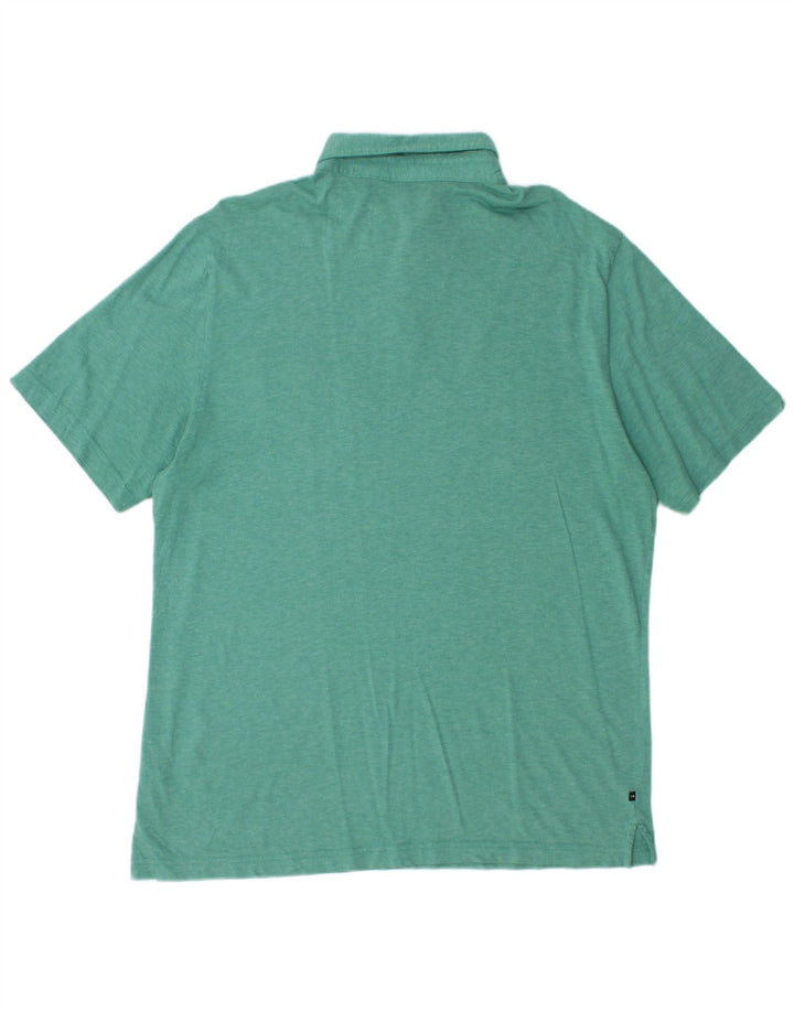 Travis Mathew Mens Polo Shirt Large Green Cotton