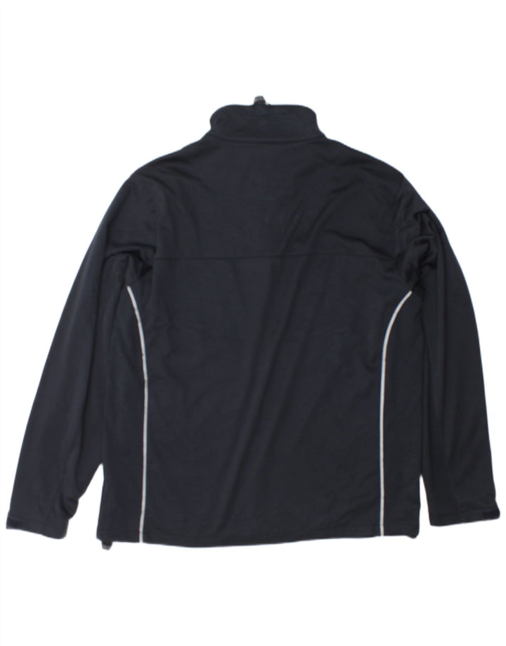 BASIC Mens Tracksuit Top Jacket XL Navy Blue Polyester