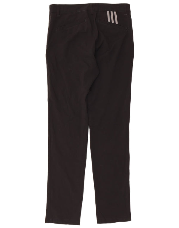 Adidas Mens Slim Chino Trousers W30 L32 Black Polyester