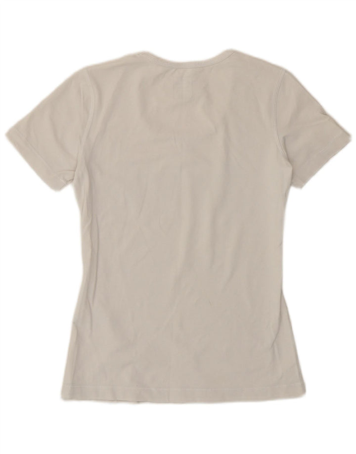 Champion Womens Graphic T-Shirt Top UK 12 Medium White