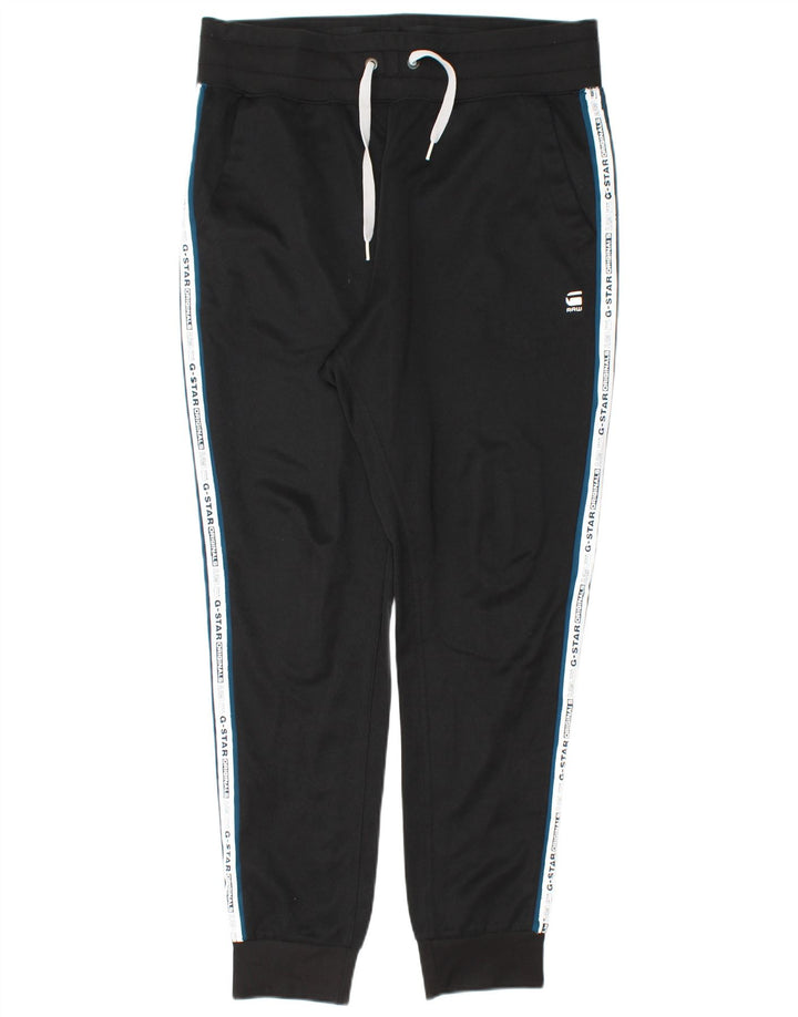 G-STAR Mens Graphic Tracksuit Trousers Joggers Large Black Colourblock