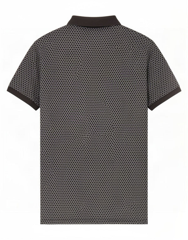Bikkembergs Mens Polo Shirt Small Black Geometric Cotton