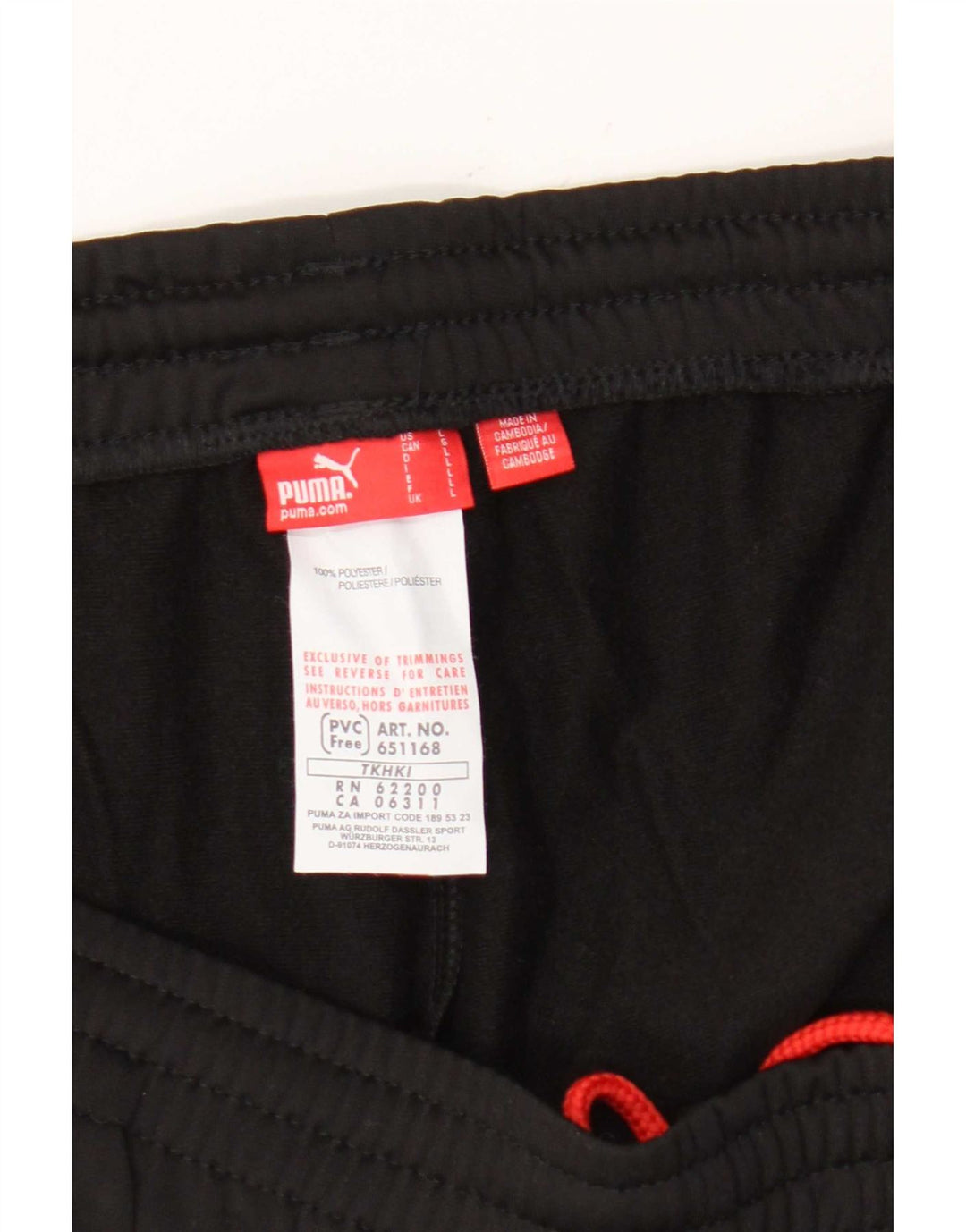 Puma Mens Tracksuit Trousers Joggers Large Black Polyester