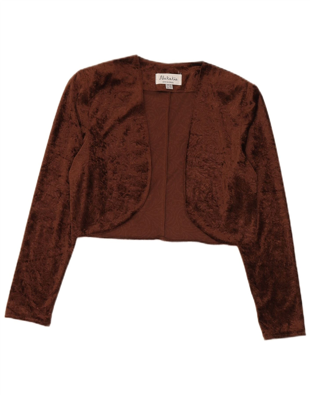 Vintage Womens Velvet 2 Piece Set UK 12 Medium  Brown Paisley