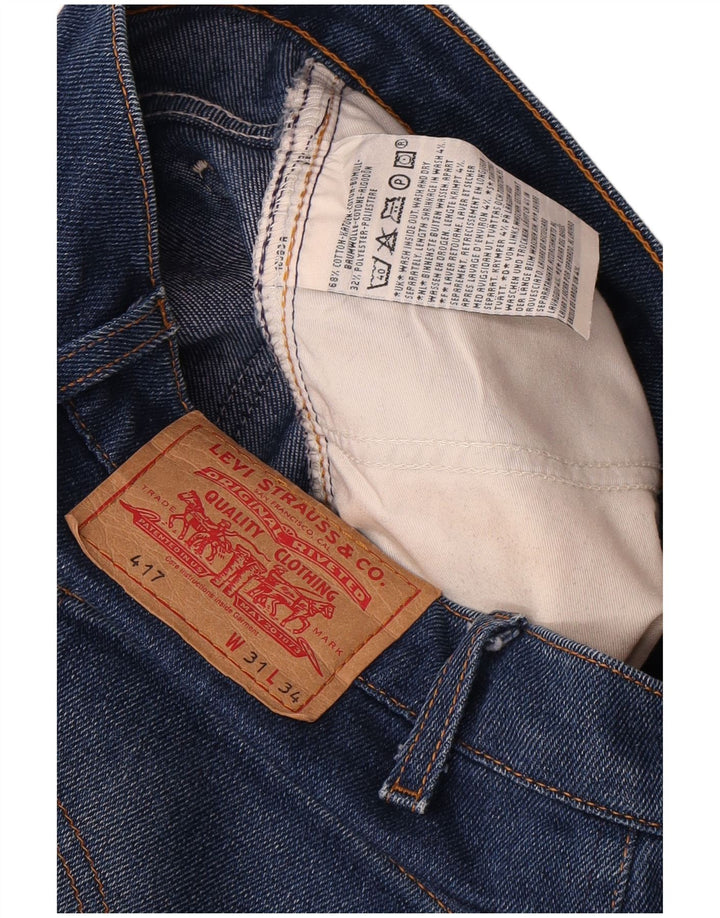 Levi's Mens 417 Straight Jeans W31 L28 Blue Cotton