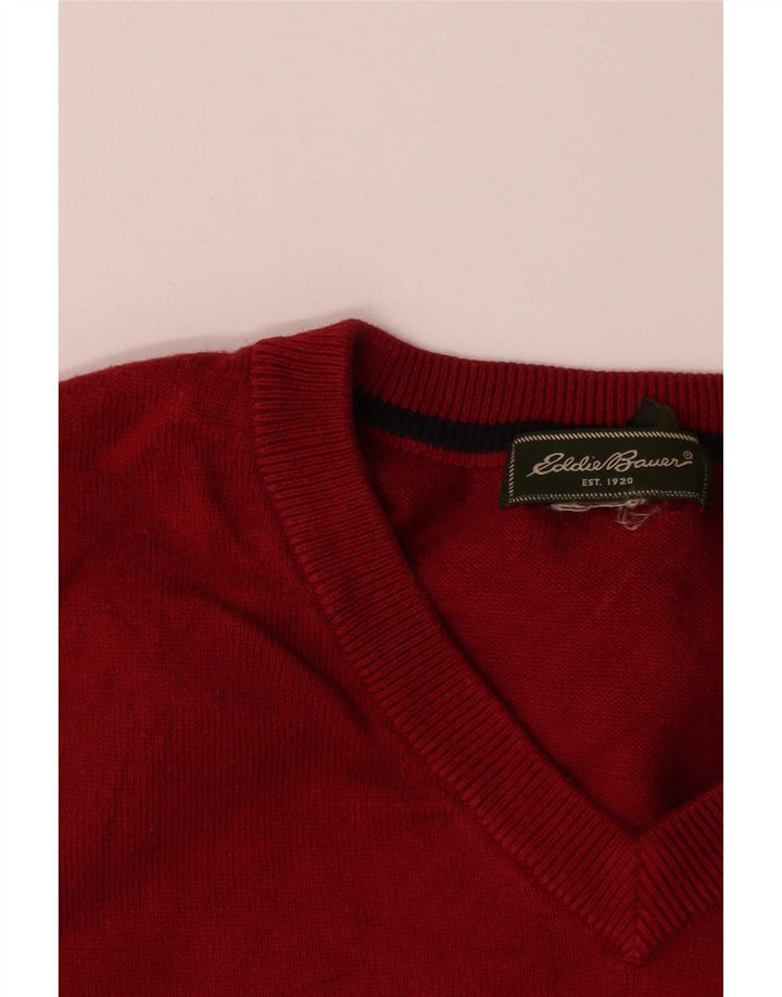 Eddie Bauer Mens Vest Tank Top Medium Burgundy Cotton