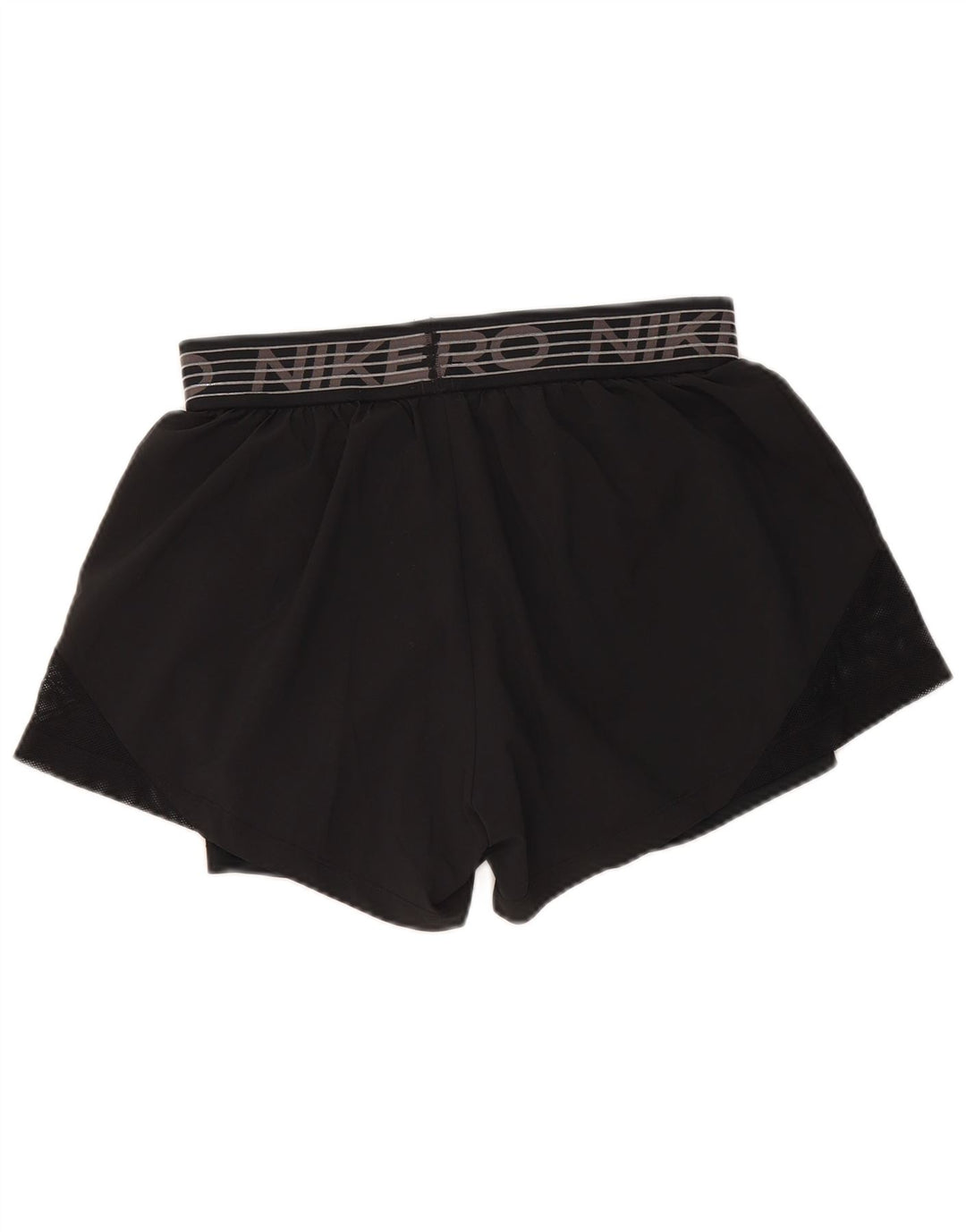Nike Womens Dri Fit Graphic Sport Shorts UK 12 Medium  Black Polyester