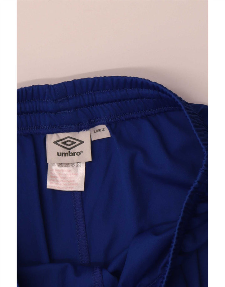 Umbro Mens Sport Shorts Large Blue Polyester