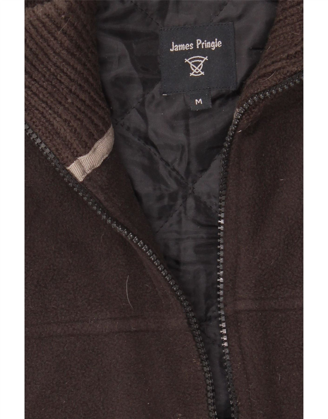 JAMES PRINGLE Mens Padded Fleece Gilet UK 38 Medium Grey Polyester Vintage James Pringle and Second-Hand James Pringle from Messina Hembry 