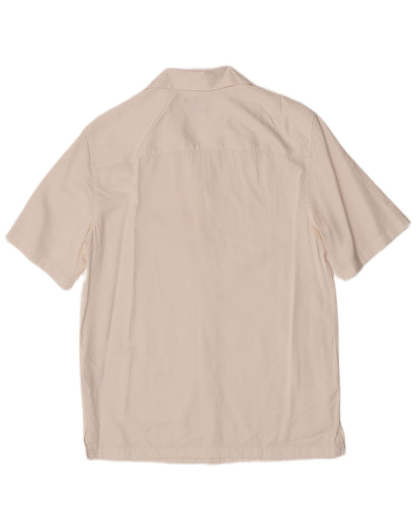 Zara Mens Short Sleeve Shirt Small White Viscose