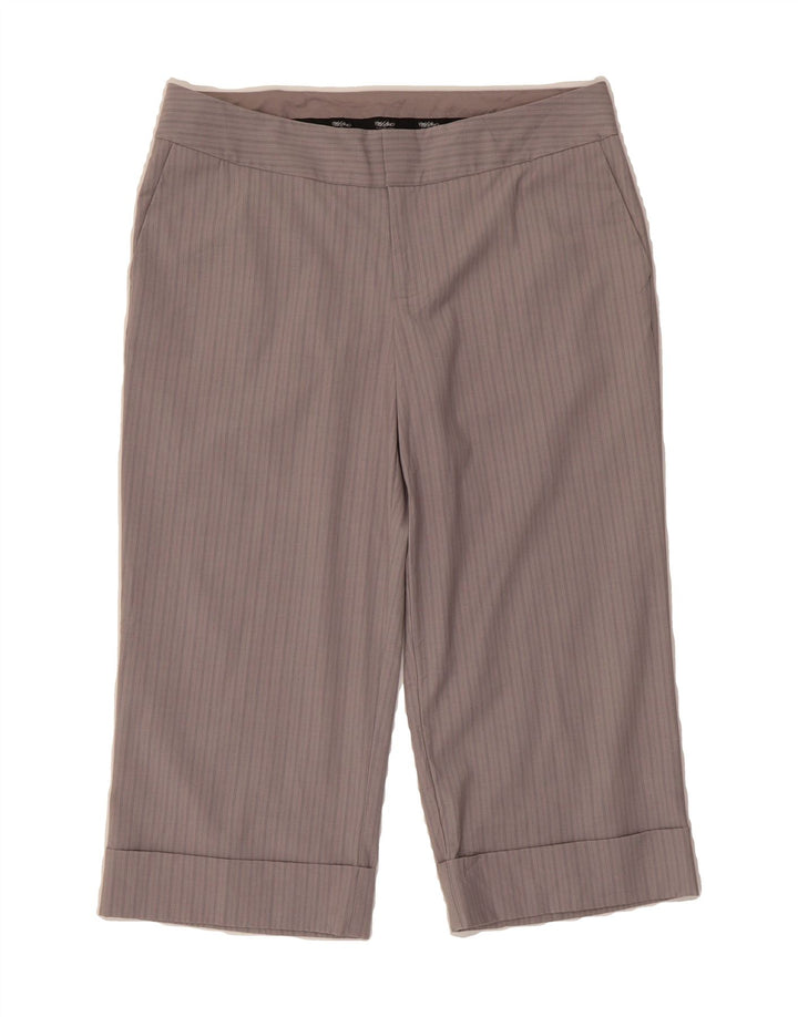 MOSSIMO Womens Straight Capri Trousers US 8 Medium W30 L22 Grey Pinstripe Vintage Mossimo and Second-Hand Mossimo from Messina Hembry 