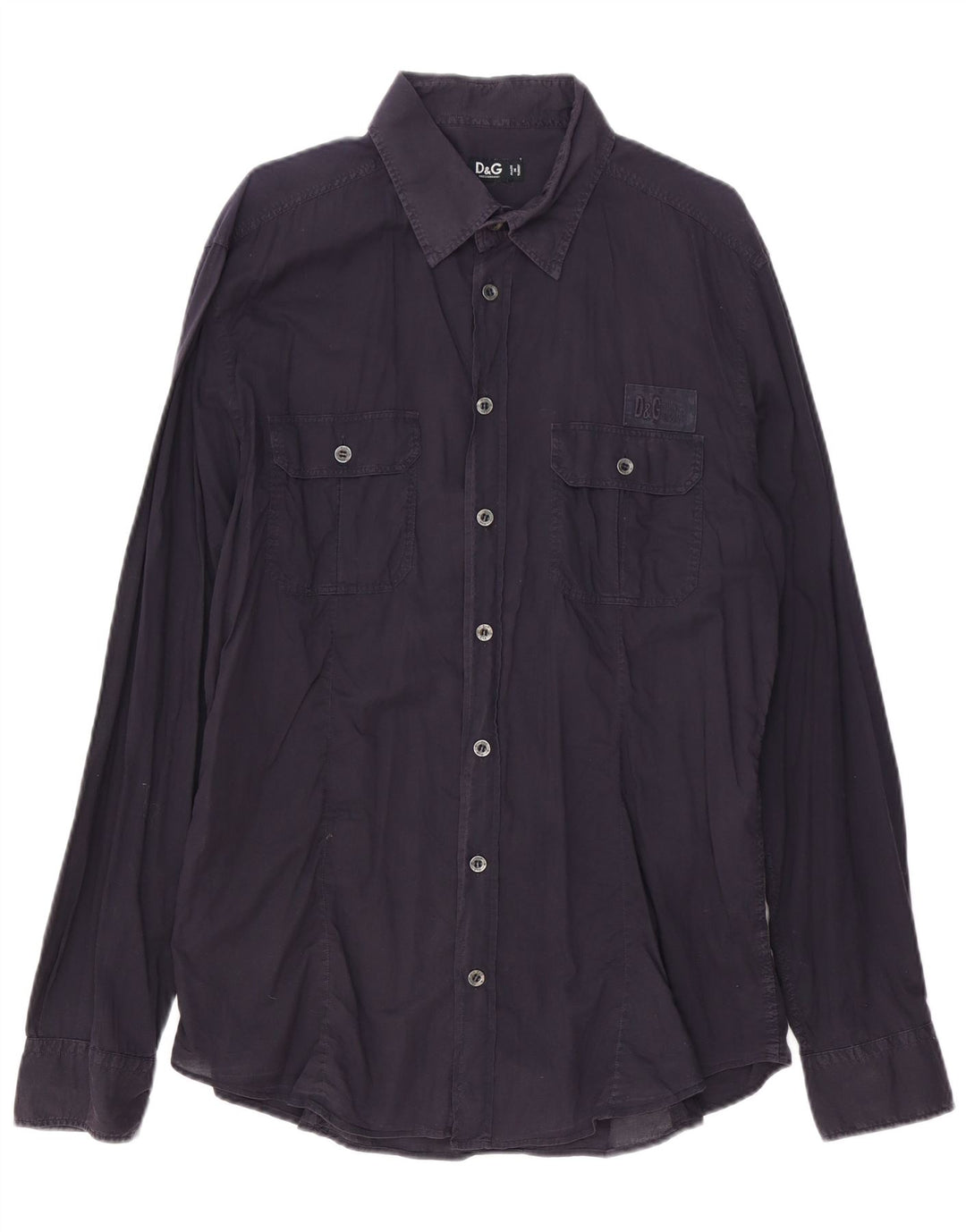 Dolce & Gabbana Mens Shirt Medium Navy Blue