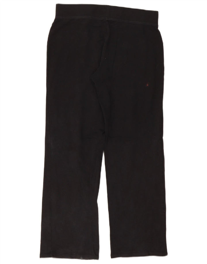Marks & Spencer Womens Tracksuit Trousers UK 12 Medium Black Cotton