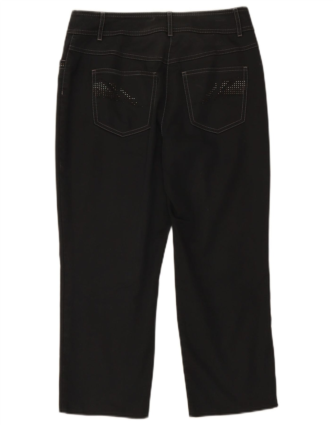 GERRY WEBER Womens Straight Cropped Trousers W30 L23 Black