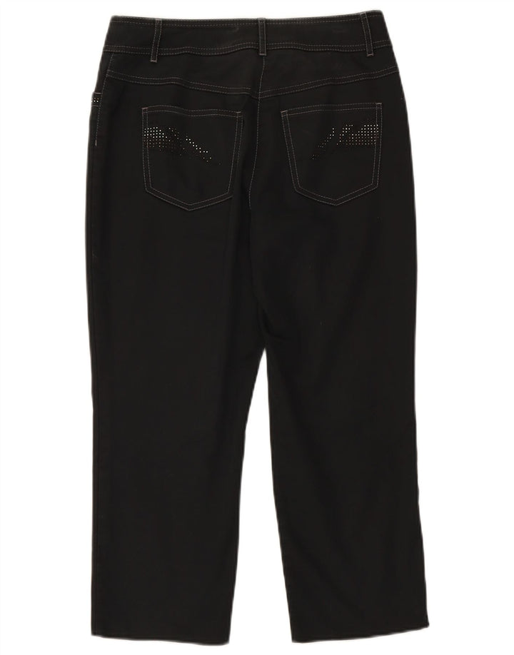 GERRY WEBER Womens Straight Cropped Trousers W30 L23 Black