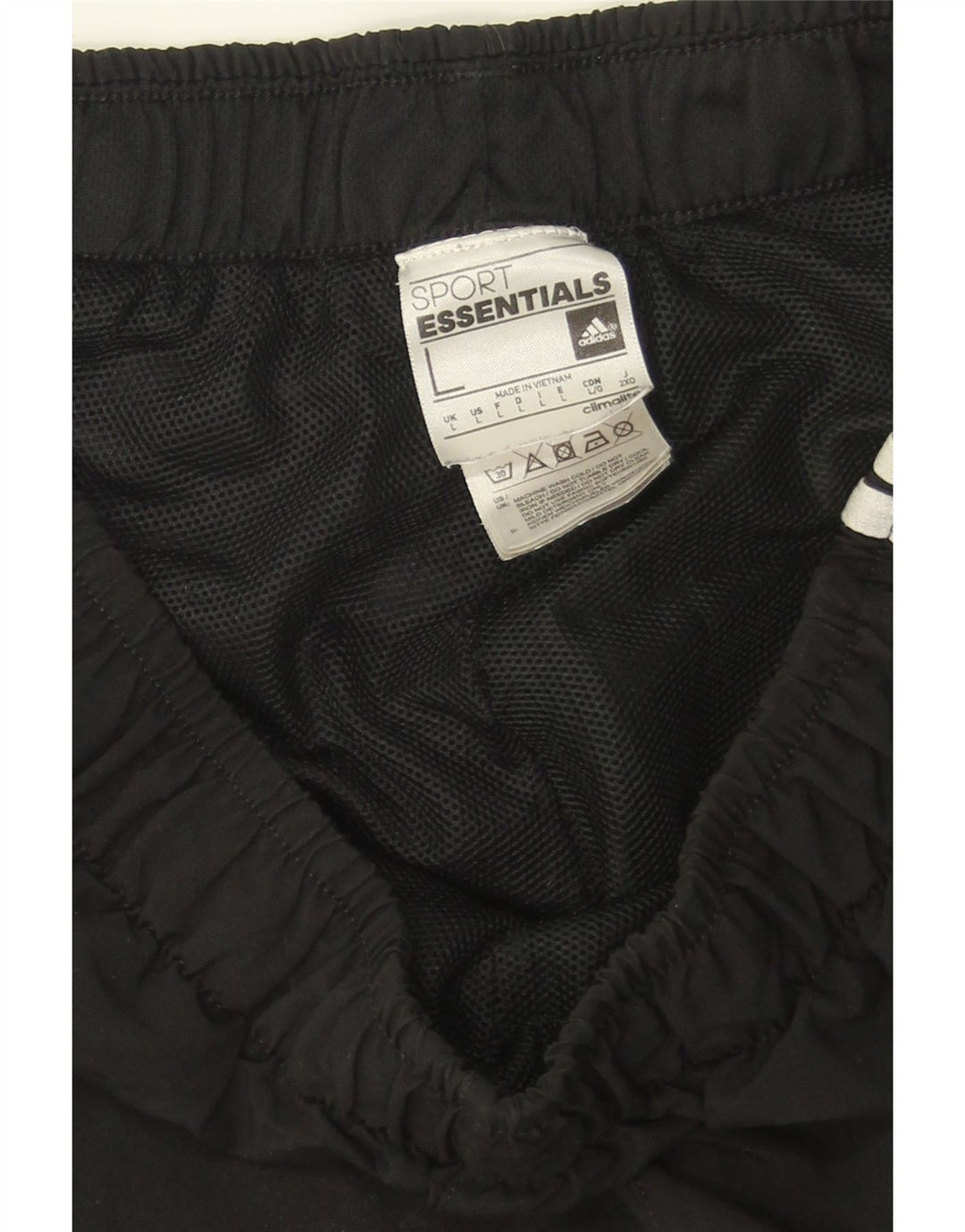 ADIDAS Womens Climalite Tracksuit Trousers UK 14 Large  Black Polyester Vintage Adidas and Second-Hand Adidas from Messina Hembry 