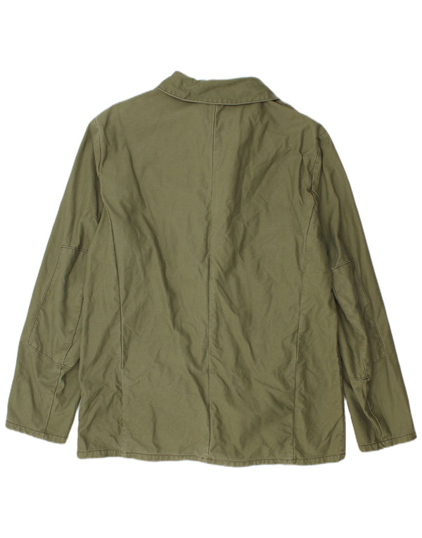 Fat Face Mens Bomber Jacket UK 38 Medium Khaki Cotton