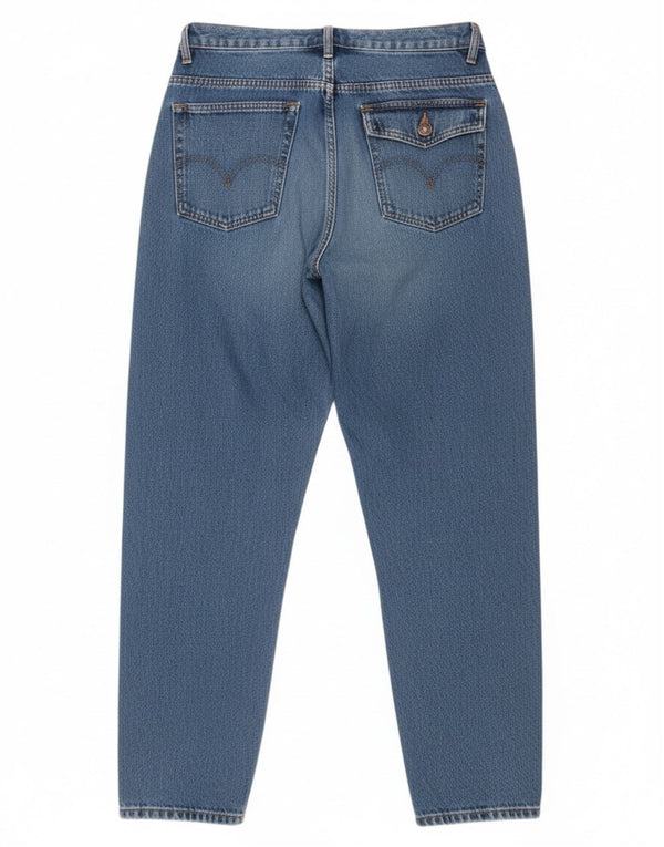 Vintage Womens High Waist Tapered Jeans W30 L29 Blue Cotton