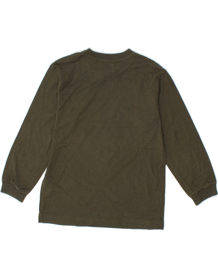 ARMANI JUNIOR Boys Top Long Sleeve 5-6 Years Khaki Cotton Vintage Armani Junior and Second-Hand Armani Junior from Messina Hembry 