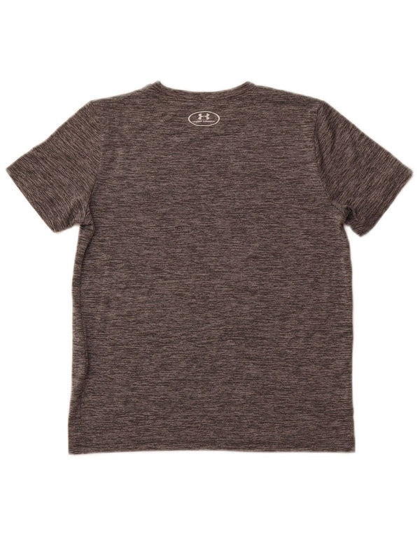 UNDER ARMOUR Boys Heat Gear Graphic T-Shirt Top 11-12 Years Large  Grey