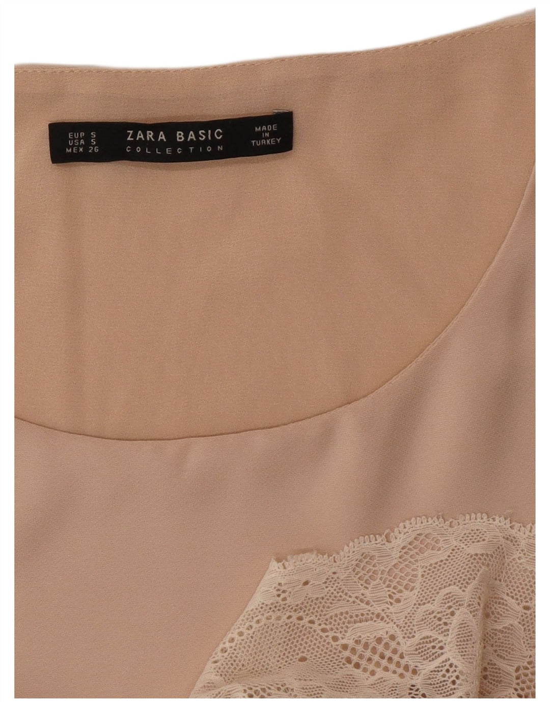 Zara Womens Sleeveless Blouse Top UK 10 Small Beige