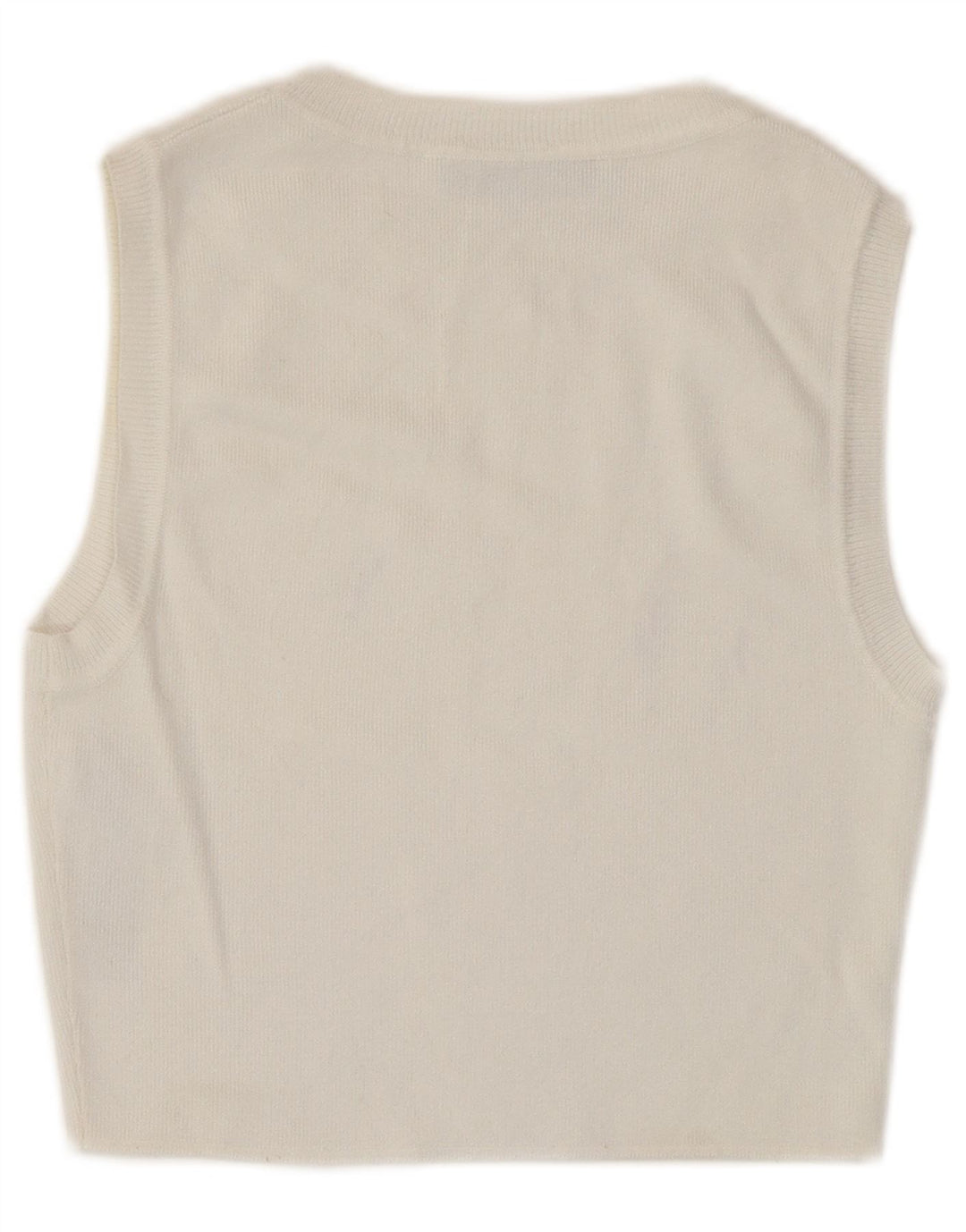 Zara Womens Sleeveless Crop Top UK 12 Medium White Viscose