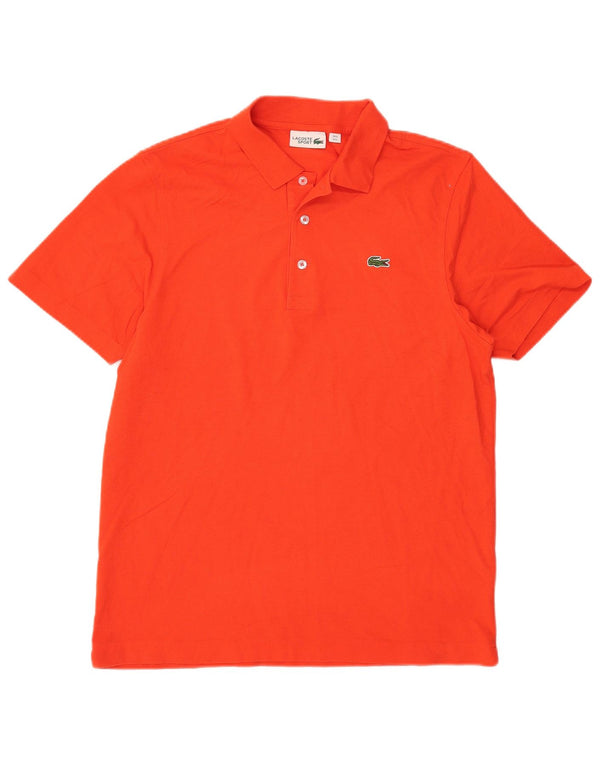 Lacoste Mens Polo Shirt Size 5 Large Orange Cotton