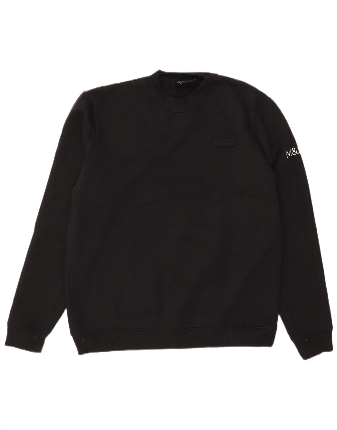 Marks & Spencer Mens Sweatshirt Jumper Medium Black Polyester