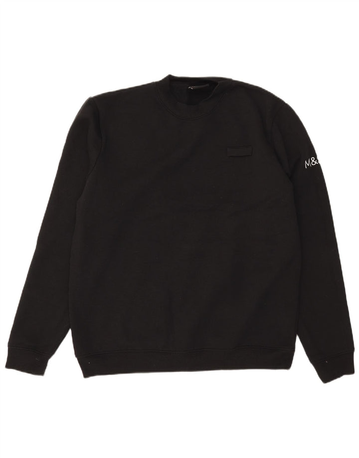 Marks & Spencer Mens Sweatshirt Jumper Medium Black Polyester