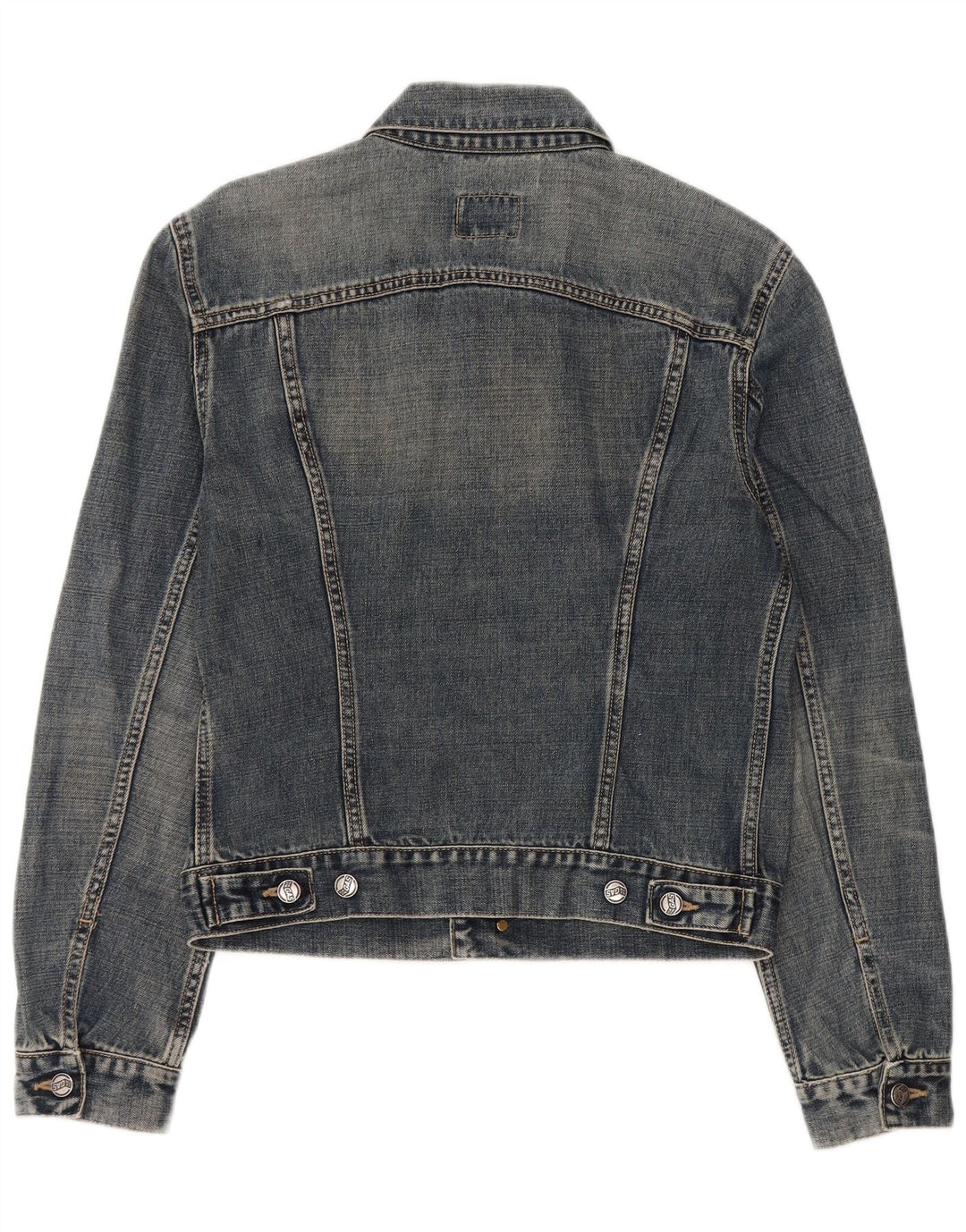 Gas Womens Denim Jacket UK 14 Medium Blue