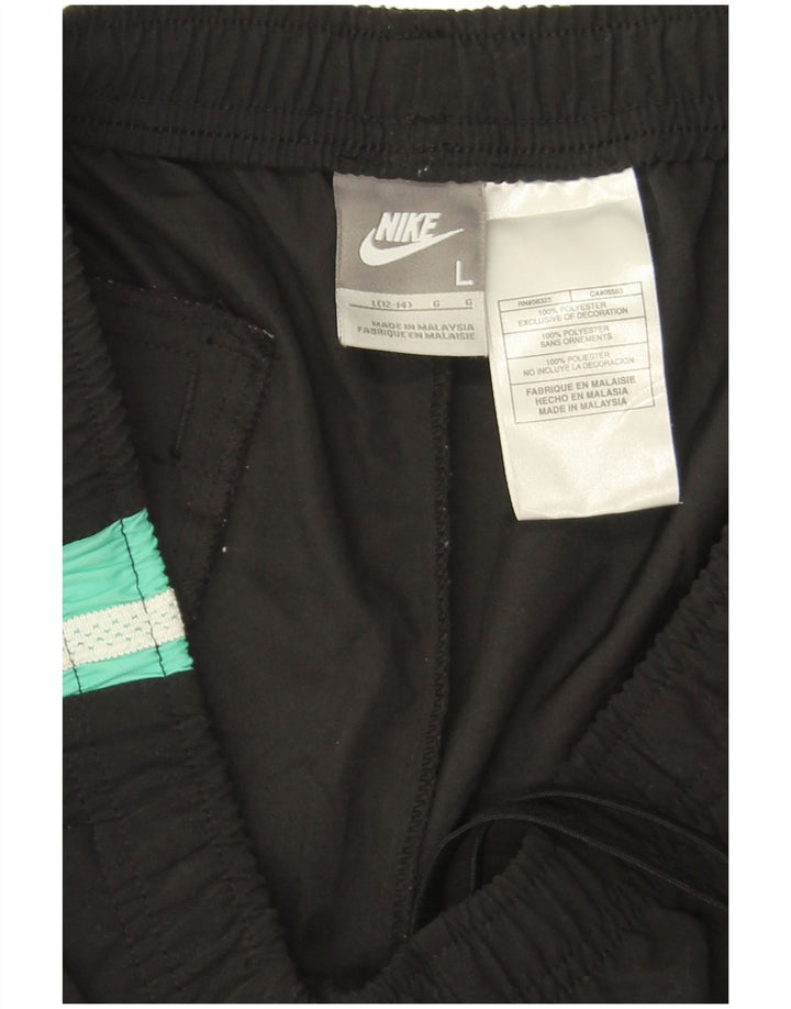 Nike Womens Capri Tracksuit Trousers US 12/14 Large Black Colourblock