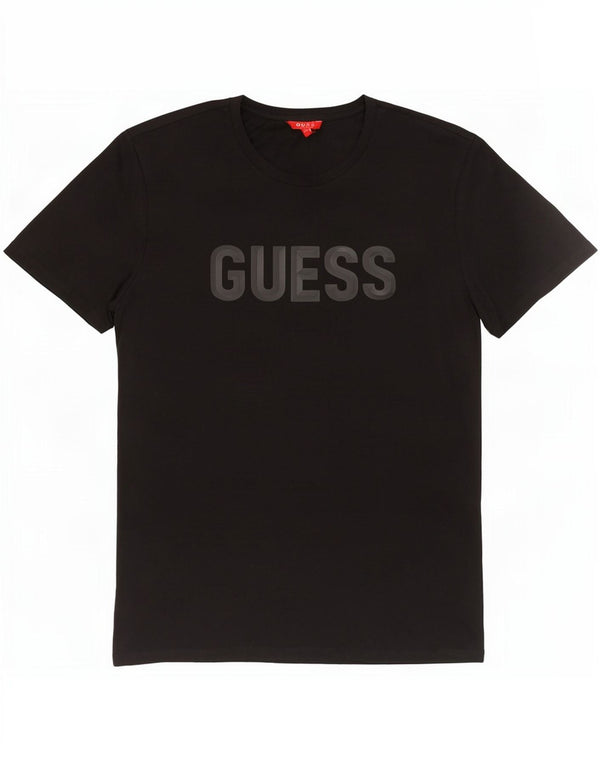 Guess Mens Graphic T-Shirt Top Large Black Cotton