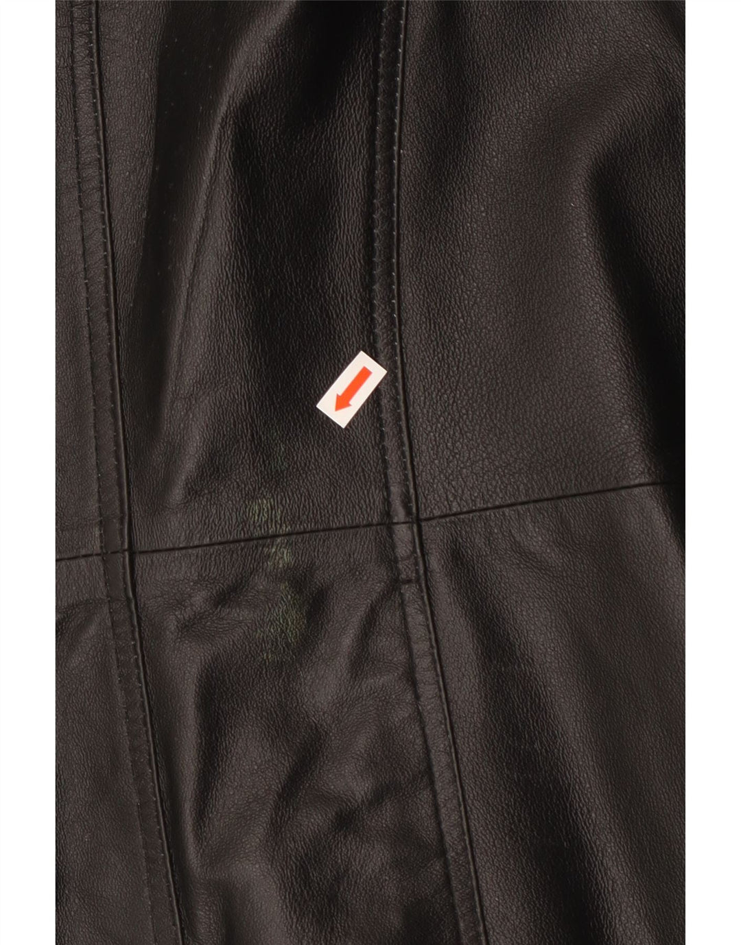 East 5th Womens 3 Button Leather Blazer Jacket UK 22 3XL Black Leather