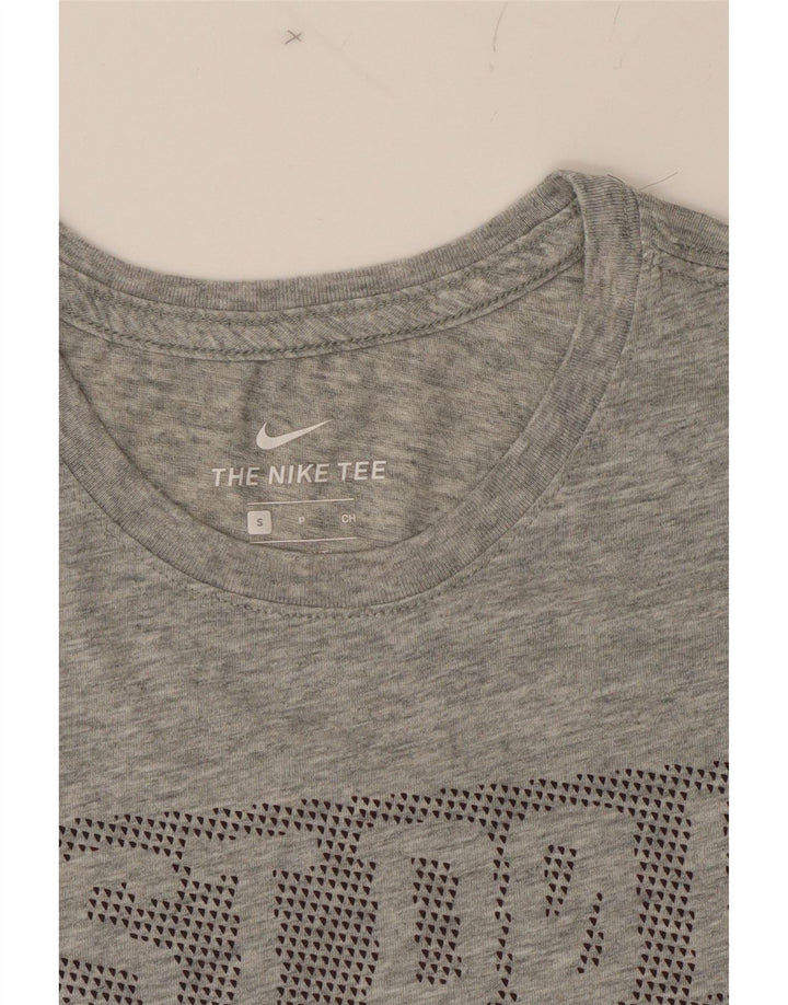 NIKE Mens Graphic T-Shirt Top Small Grey Polyester Vintage Nike and Second-Hand Nike from Messina Hembry 