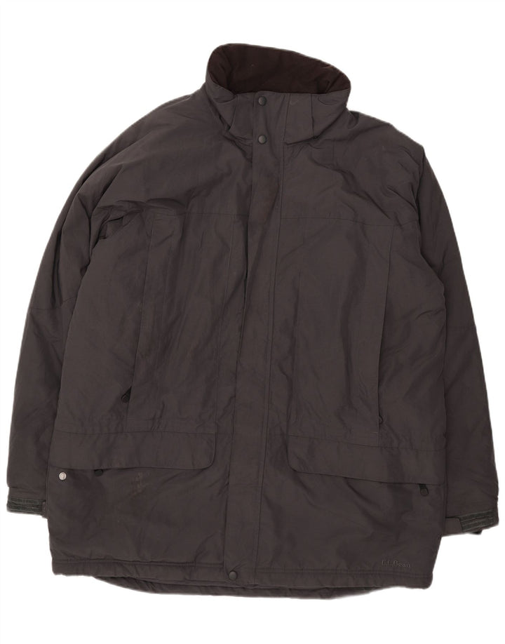 L.L.Bean Mens Tall Utility Jacket UK 42 XL Grey Nylon