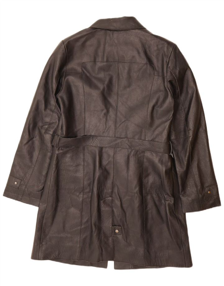 CONBIPEL Womens Leather Coat IT 48 XL Black Leather