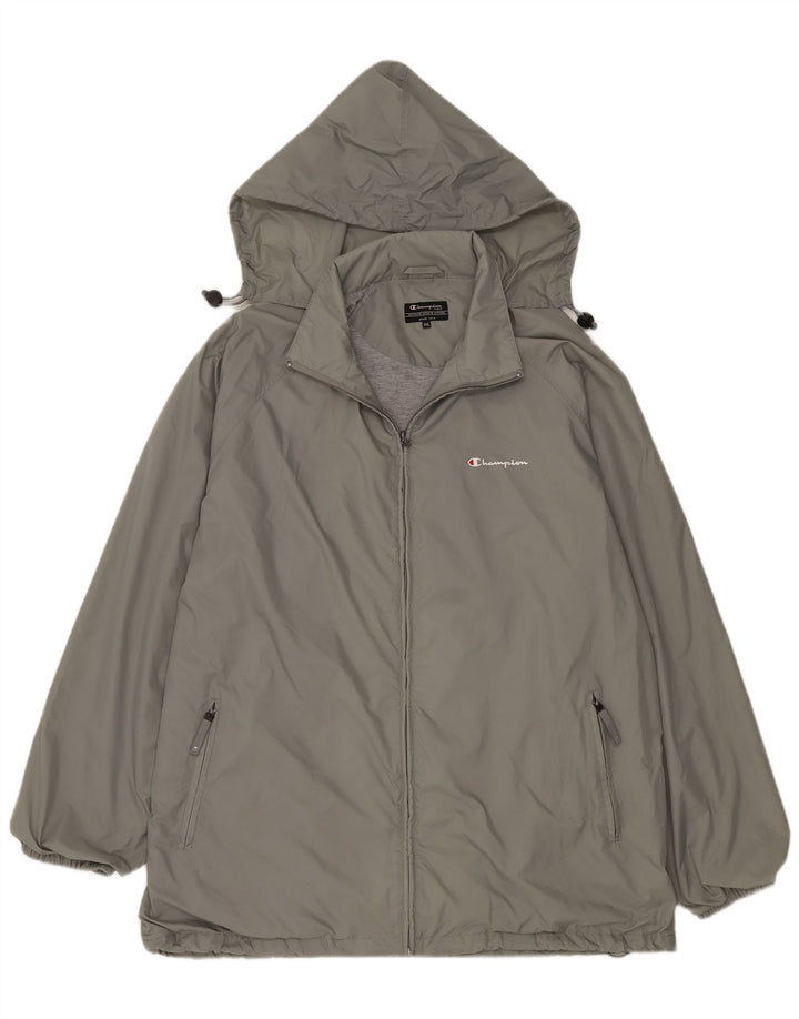Champion Mens Hooded Rain Jacket UK 44 2XL Grey