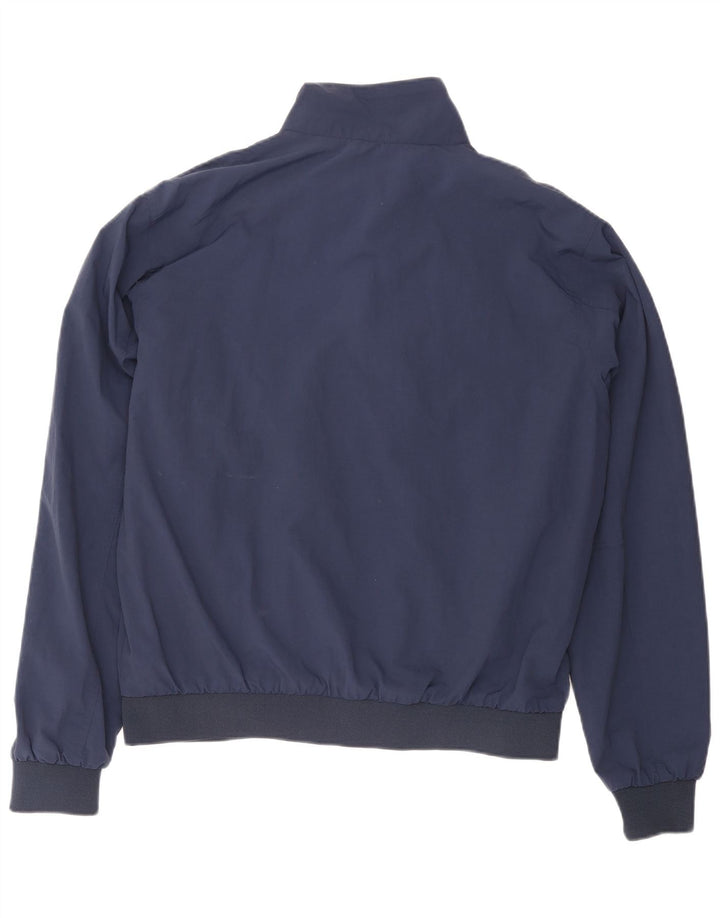 ASICS Mens Bomber Jacket UK 40 Large Navy Blue Nylon