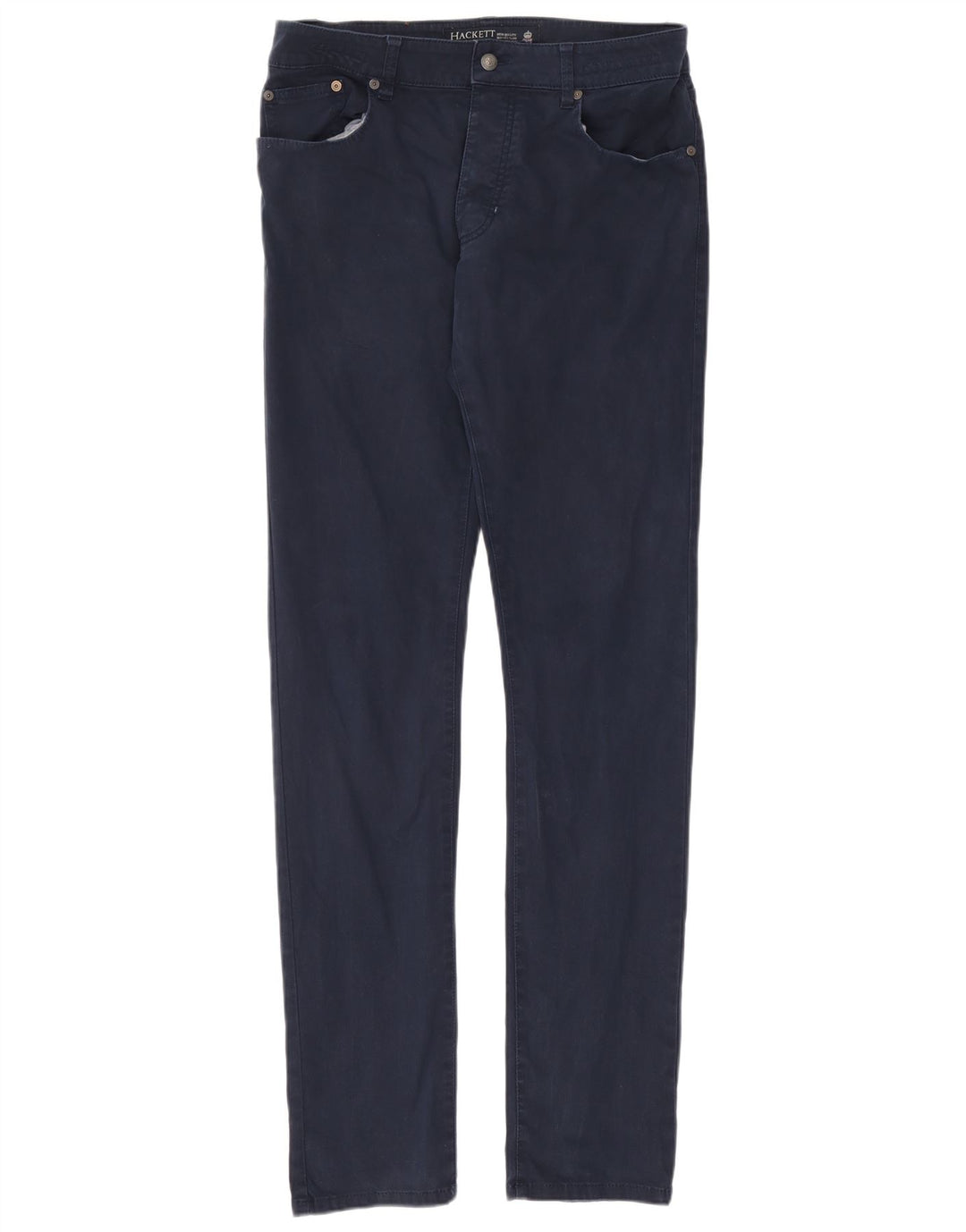 Hackett Mens Slim Casual Trousers W34 L36 Navy Blue