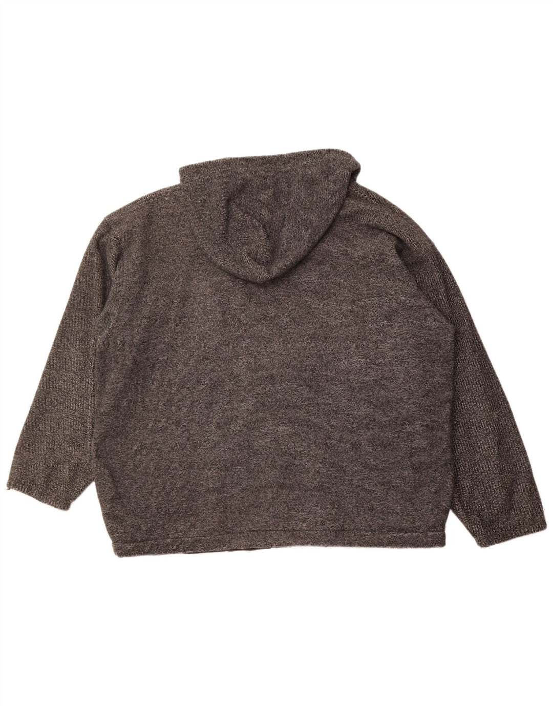 CHAMPION Mens Hooded Fleece Jacket UK 42 XL Grey Pinstripe Polyester