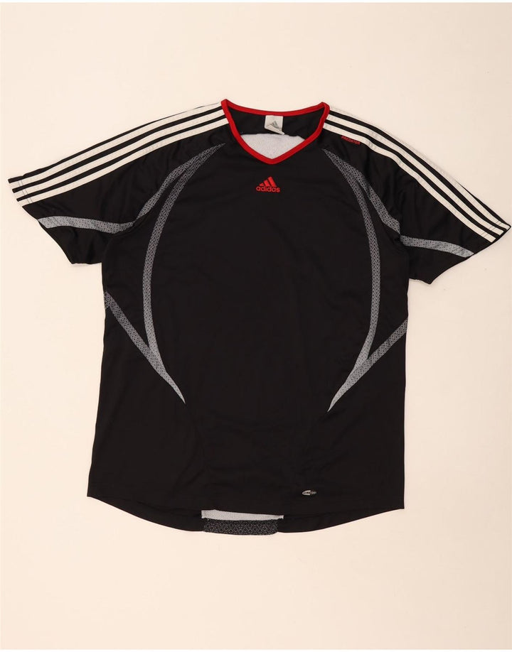 ADIDAS Mens Climacool T-Shirt Top XL Black Colourblock Polyester