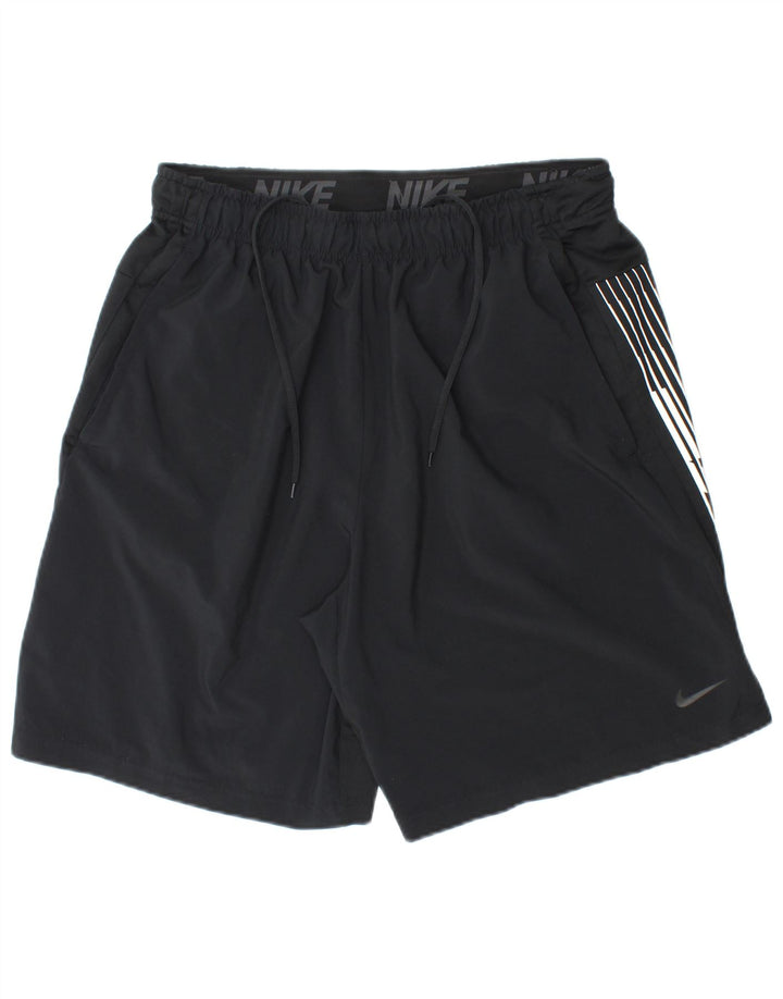 NIKE Mens Dri Fit Graphic Sport Shorts Large  Black Polyester