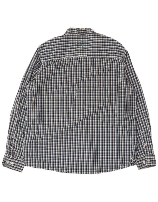 FAT FACE Mens Shirt 2XL Blue Check Cotton