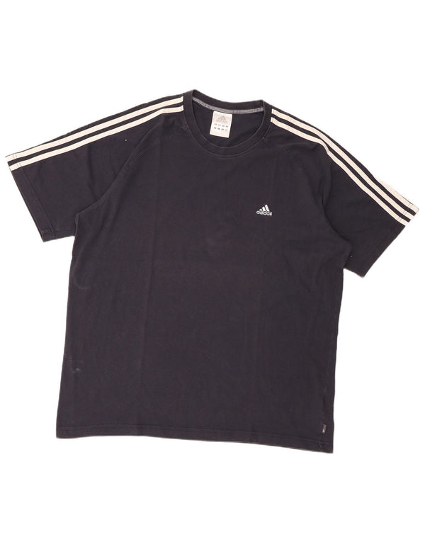 Adidas Mens T-Shirt Top XL Navy Blue Cotton