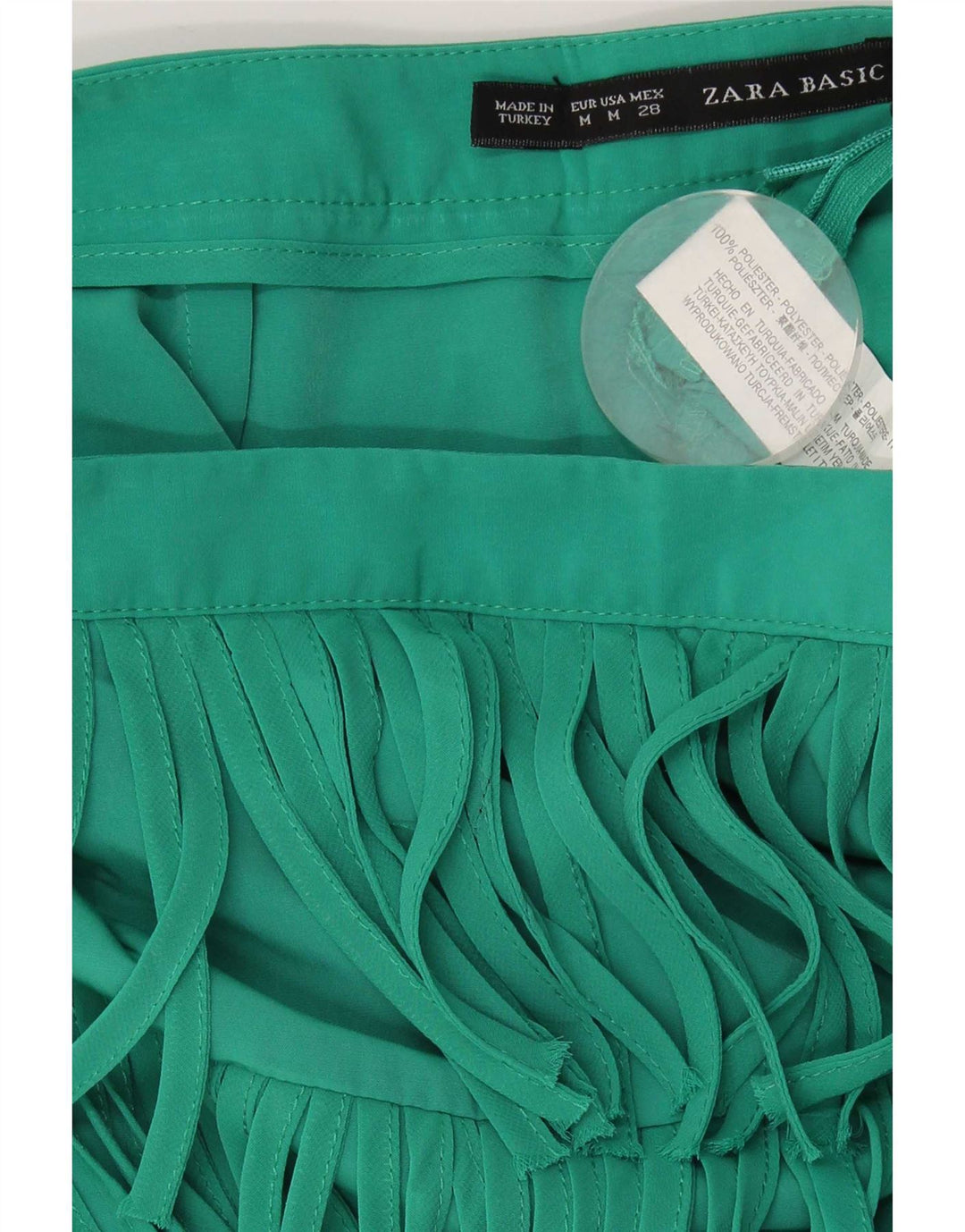Zara Womens Mini Skirt Medium W28  Green Polyester
