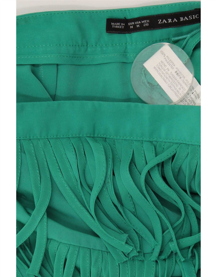Zara Womens Mini Skirt Medium W28  Green Polyester