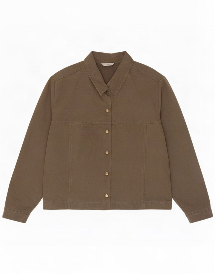 Marks & Spencer Womens Bomber Jacket UK 22 2XL Brown Lyocell