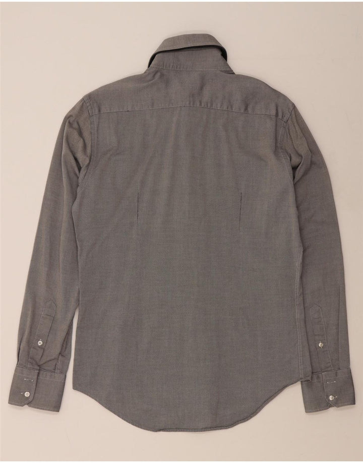 ZARA Mens Slim Fit Shirt Large Navy Blue Vintage Zara and Second-Hand Zara from Messina Hembry 