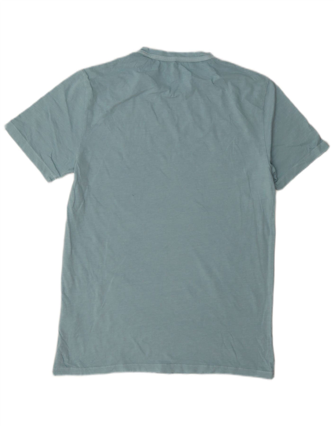 All Saints Mens Regular Fit T-Shirt Top Medium Blue Cotton